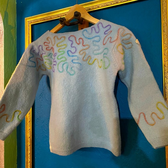 Rainbow Coral Road in the Sky Boxy Sweater - Picture 1 of 8